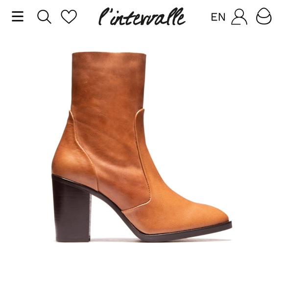 L’intervalle Cadiz Tan Leather Boots - Picture 3 of 7
